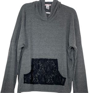 🐺 2X Gray Sweater Lace Casual